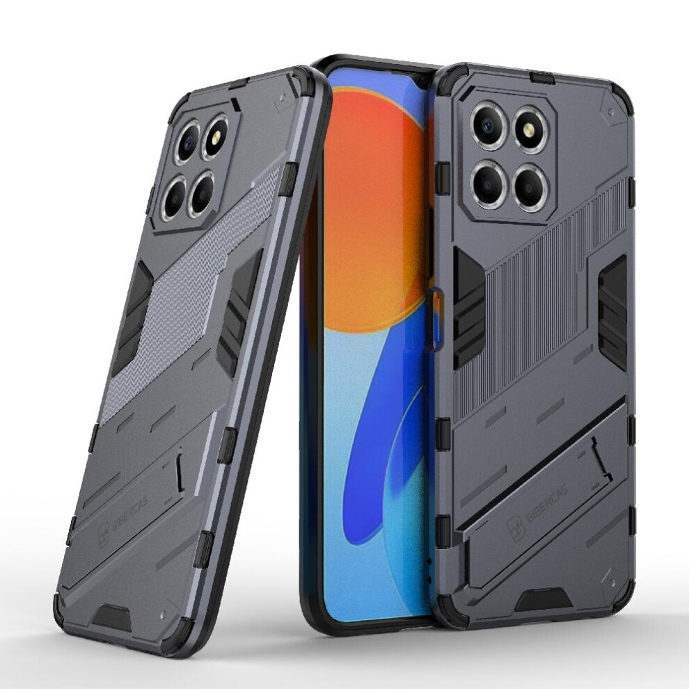 ( ) Case For Honor X8 5G Rugged Military Protective Cover Kickstand Gray 764762726645