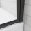 AICA Matt Black 700x1400mm Frameless Black Silk Pivot 7
