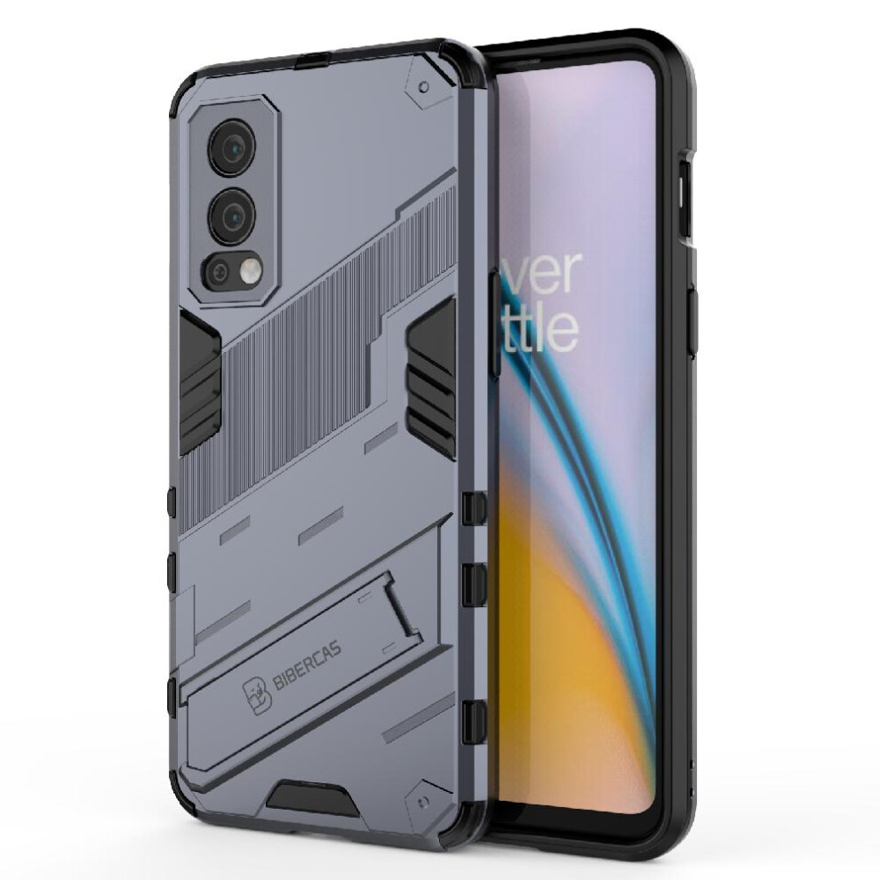 ( ) Case For Oneplus Nord 2 5G Kickstand Protective Cover Rugged Military Gray 764762726935