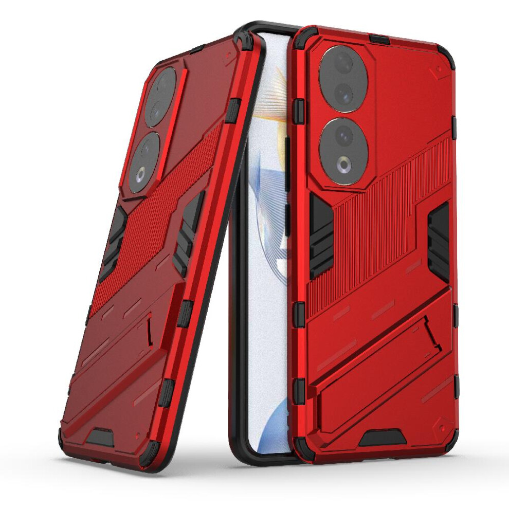(Red) Case For Honor 90 5G Protective Cover Kickstand Rugged Military Red 764762727093