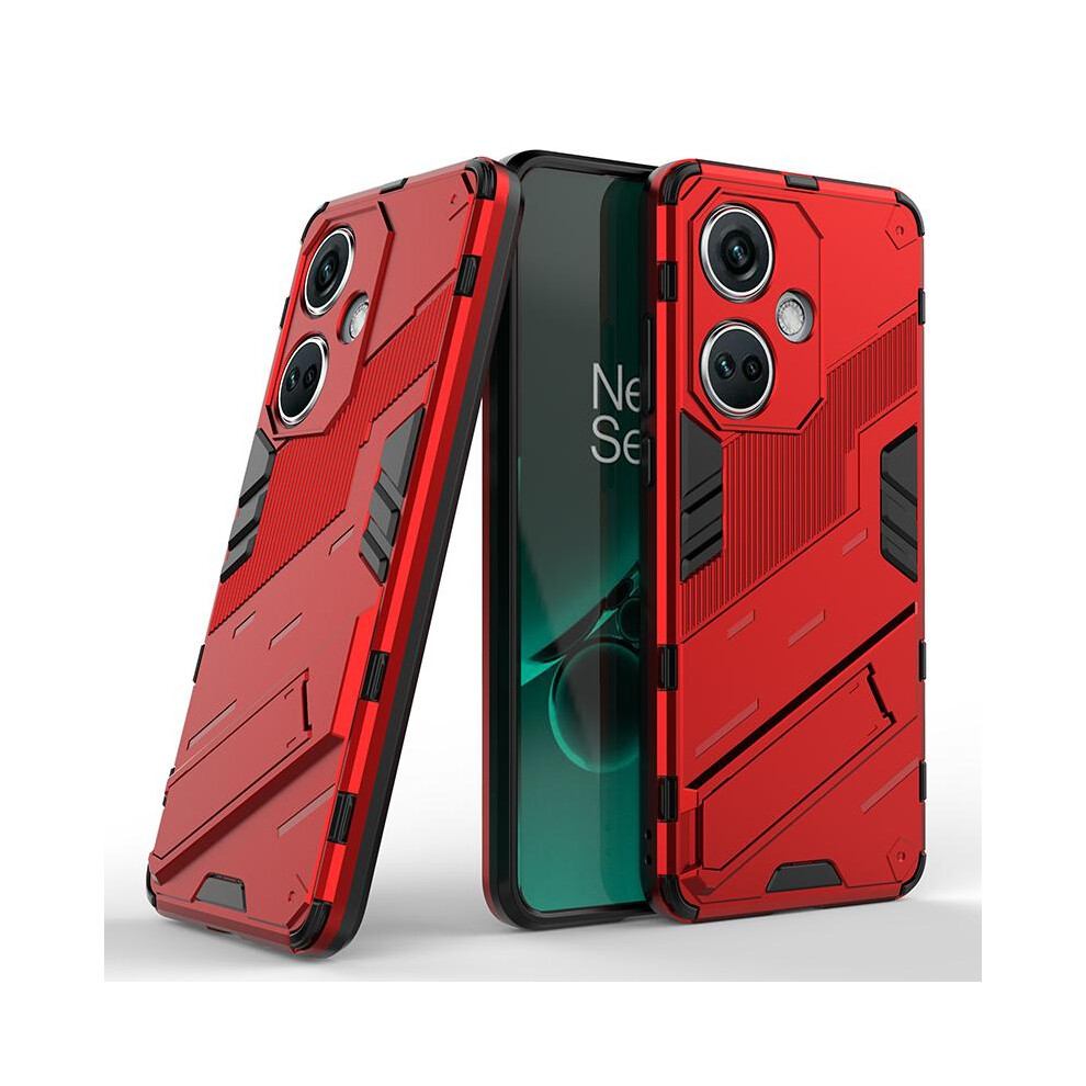 (Red) Case For Oneplus Nord Ce 5G Rugged Military Protective Cover Kickstand Red 764762727178
