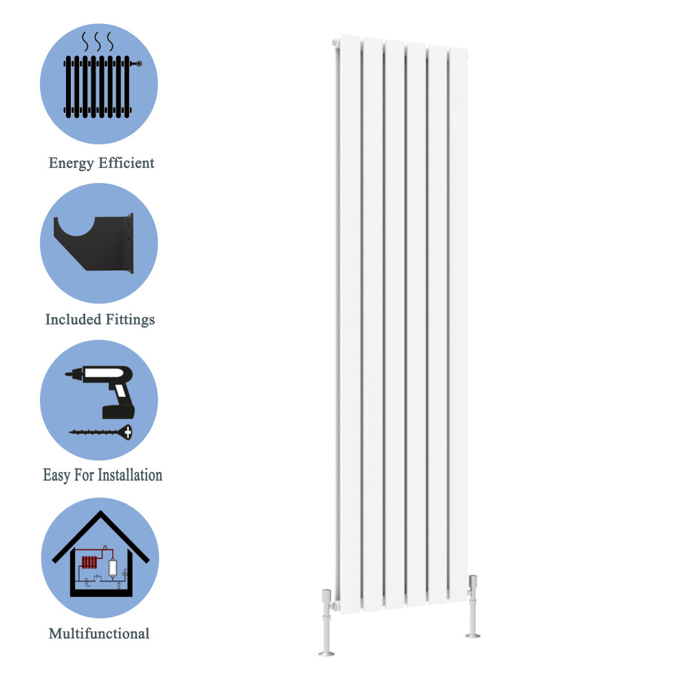 (White, 1800*408mm?double?) Flat Panel Column Radiator