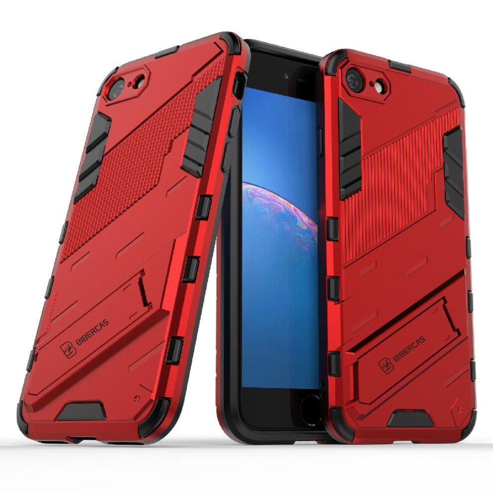 (Red) Case For Iphone Se 2022/2020 Rugged Military Kickstand Protective Cover Red 764762727857