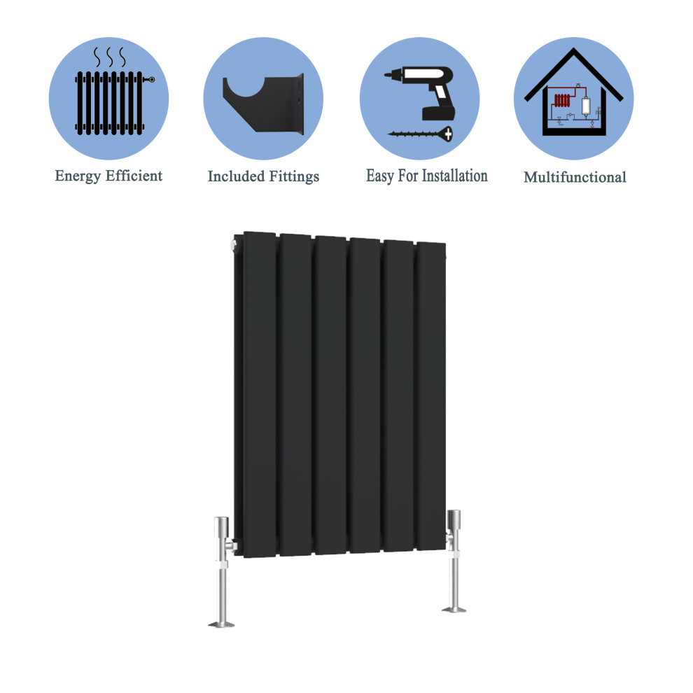 (Black, 600*408mm ?double?) Flat Panel Column Radiator