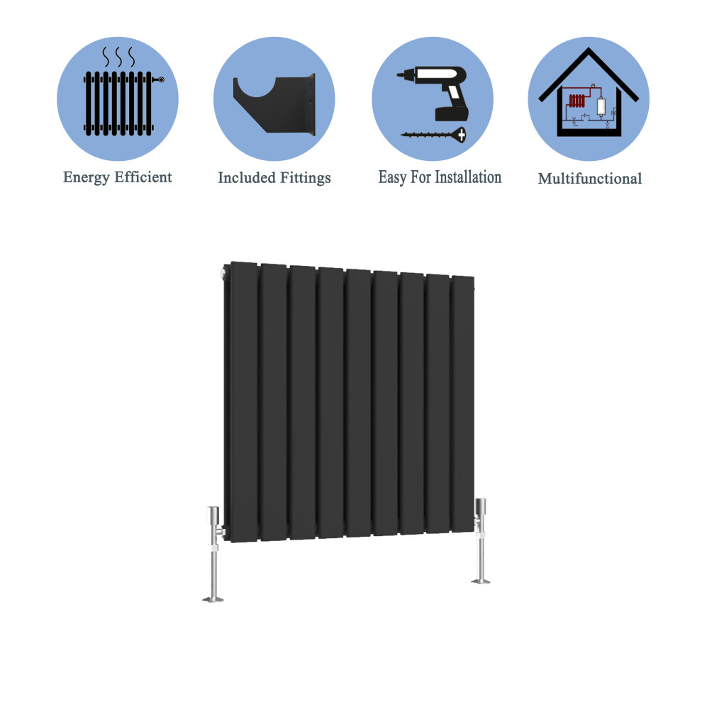 (Black, 600*612mm ?double?) Flat Panel Column Radiator