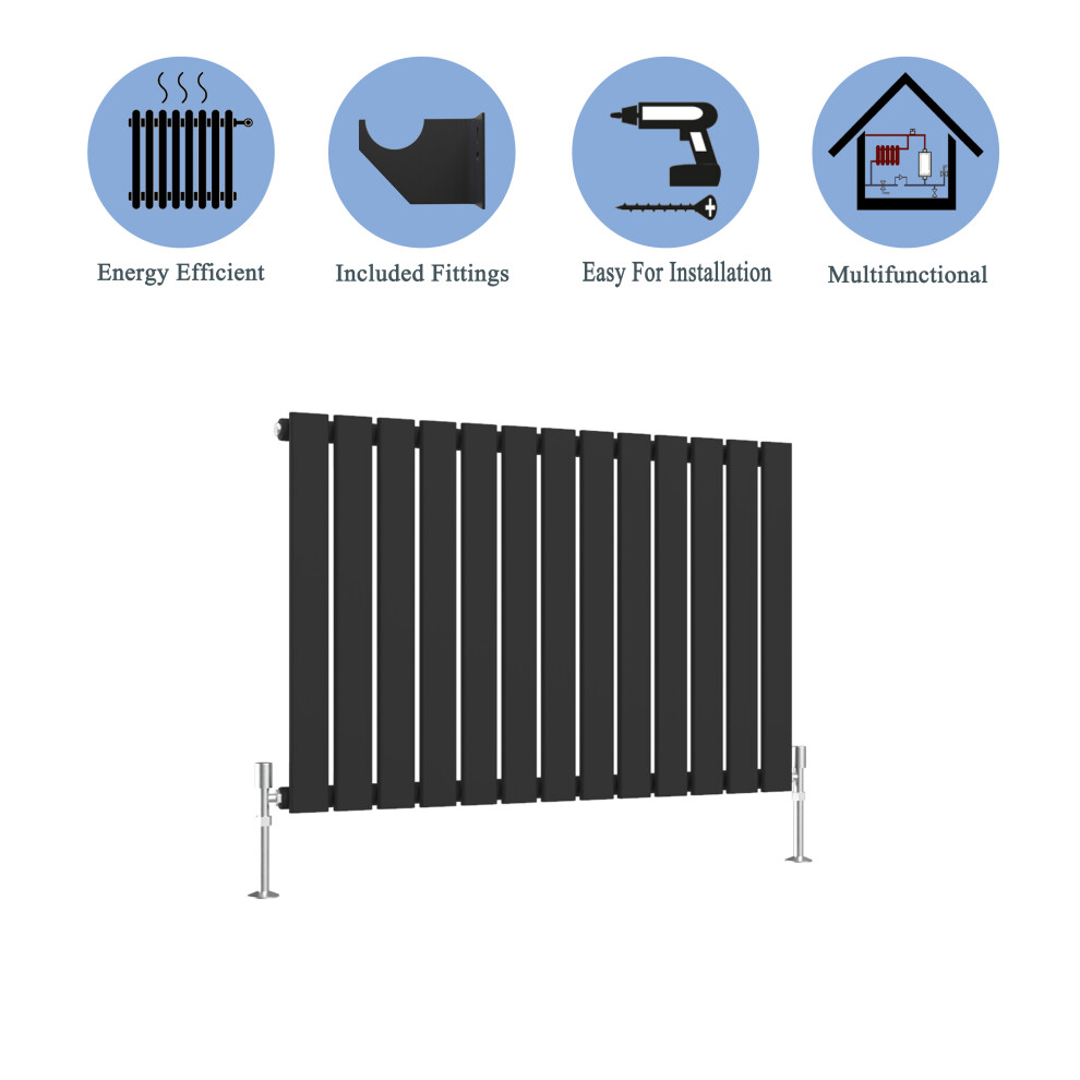 (Black, 600*884mm ?single)) Flat Panel Column Radiator