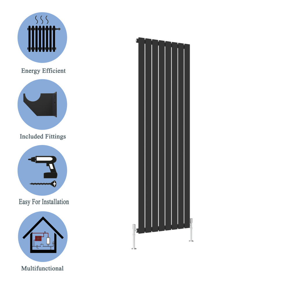 (Black, 1600*544mm?single)) Flat Panel Column Radiator