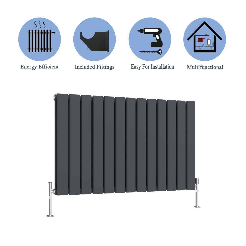 (Anthracite, 600*884mm ?double?) Flat Panel Column Radiator