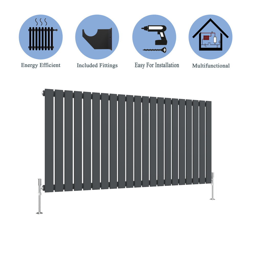 (Anthracite, 600*1428mm ?single)) Flat Panel Column Radiator