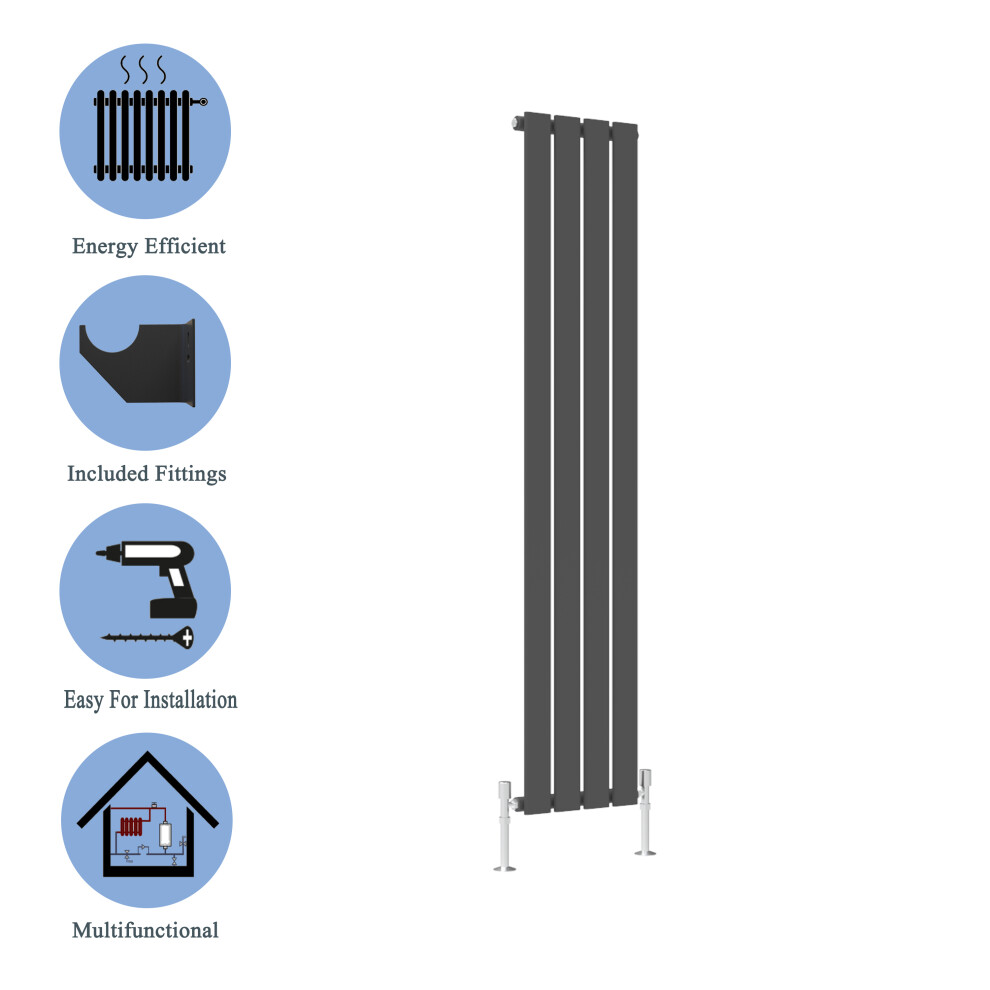 (Anthracite, 1600*272mm ?single)) Flat Panel Column Radiator