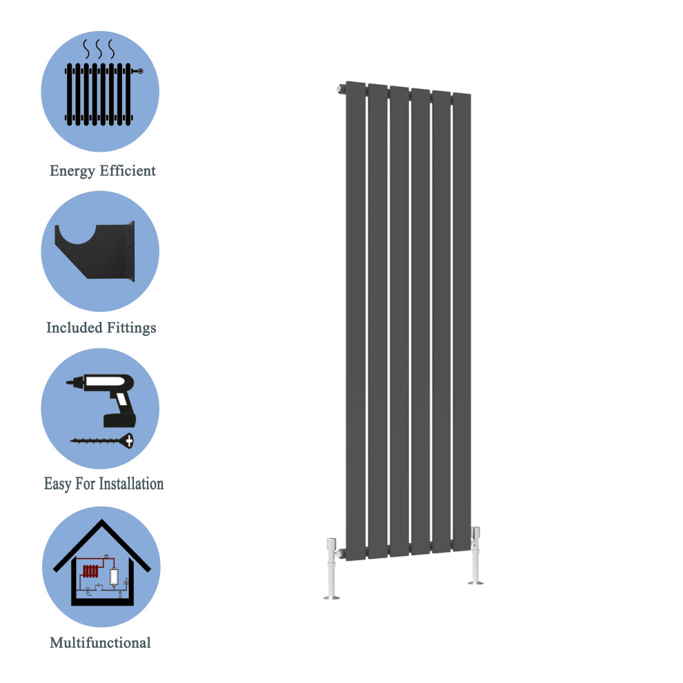 (Anthracite, 1600*408mm ?single)) Flat Panel Column Radiator