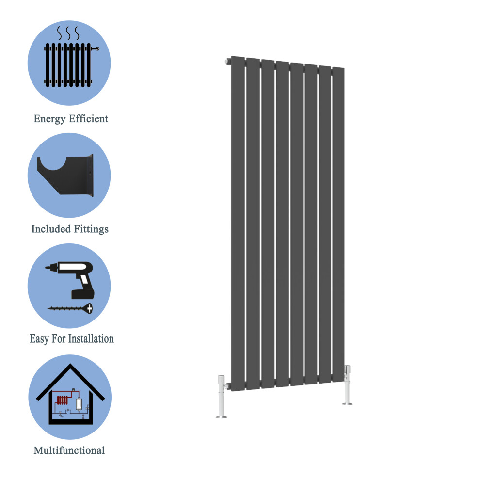 (Anthracite, 1600*544mm?single)) Flat Panel Column Radiator