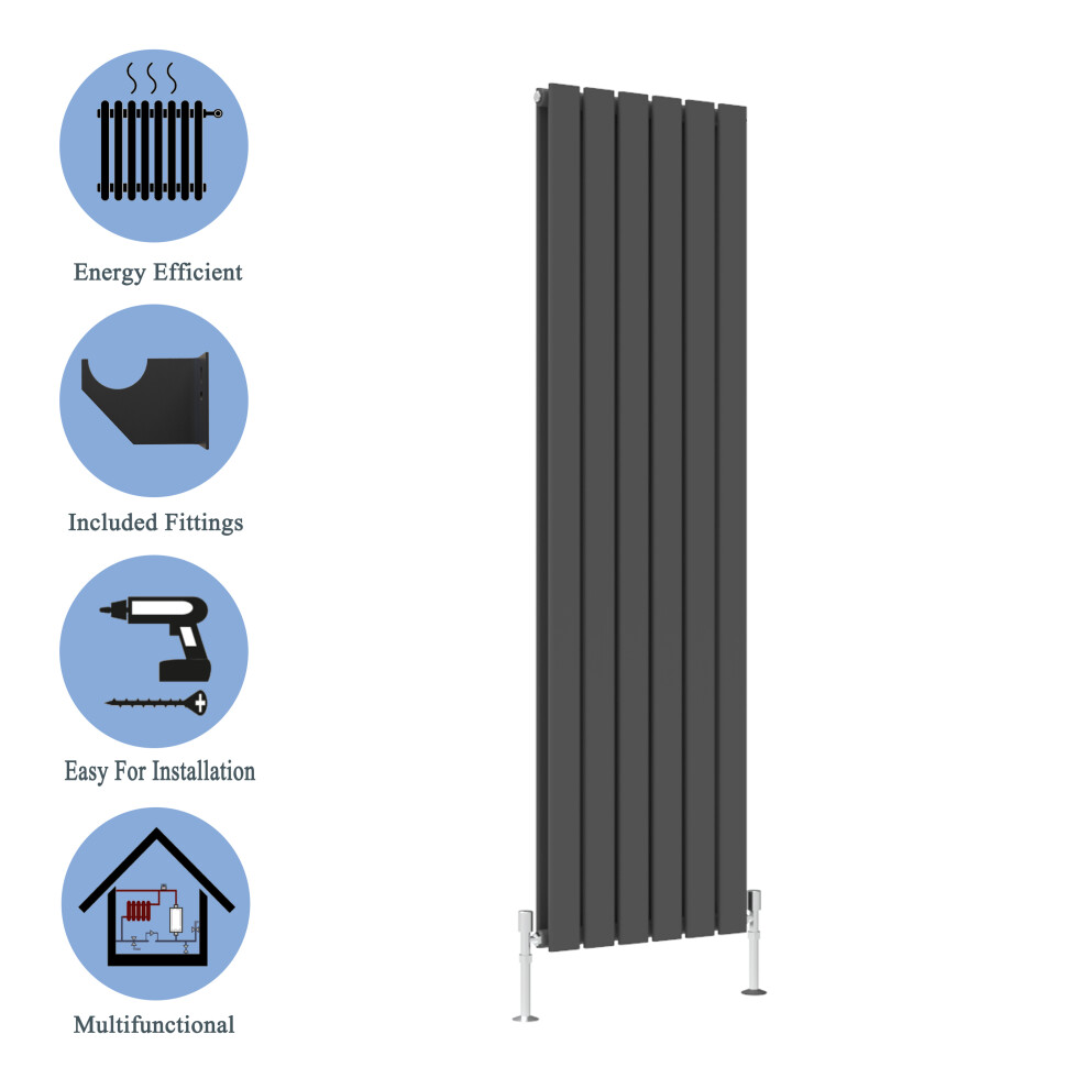 (Anthracite, 1800*272mm?single)) Flat Panel Column Radiator