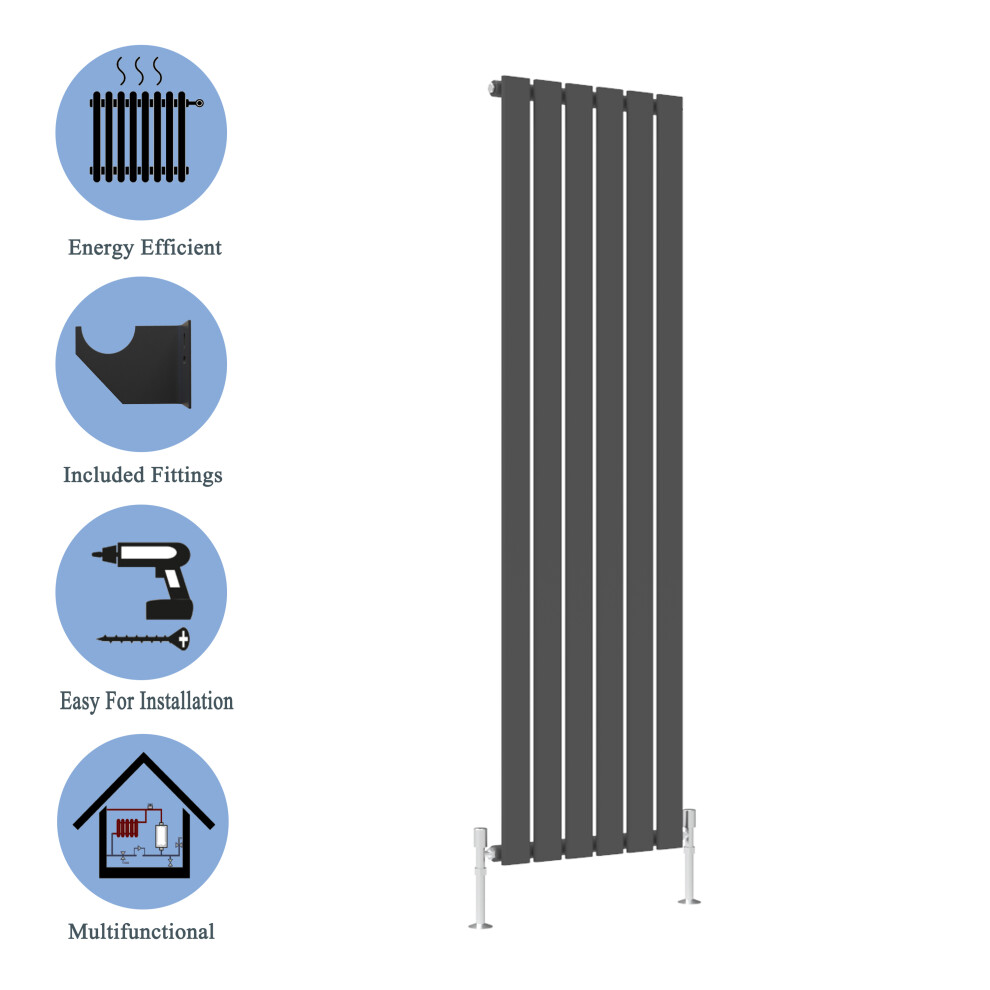 (Anthracite, 1800*408mm?single)) Flat Panel Column Radiator