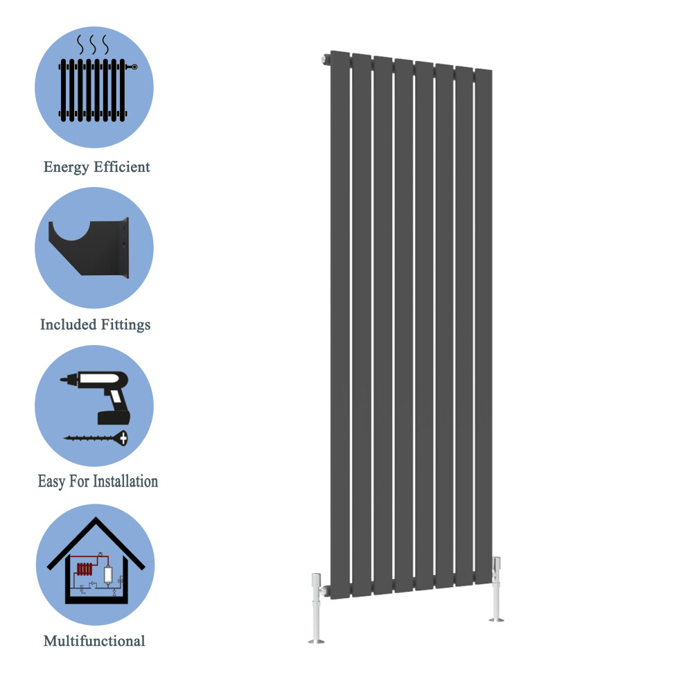 (Anthracite, 1800*544mm?single)) Flat Panel Column Radiator