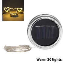 (Warm) Mason Jar Lid Decorative Hanging Lights String Lights Waterproof Solar Energy