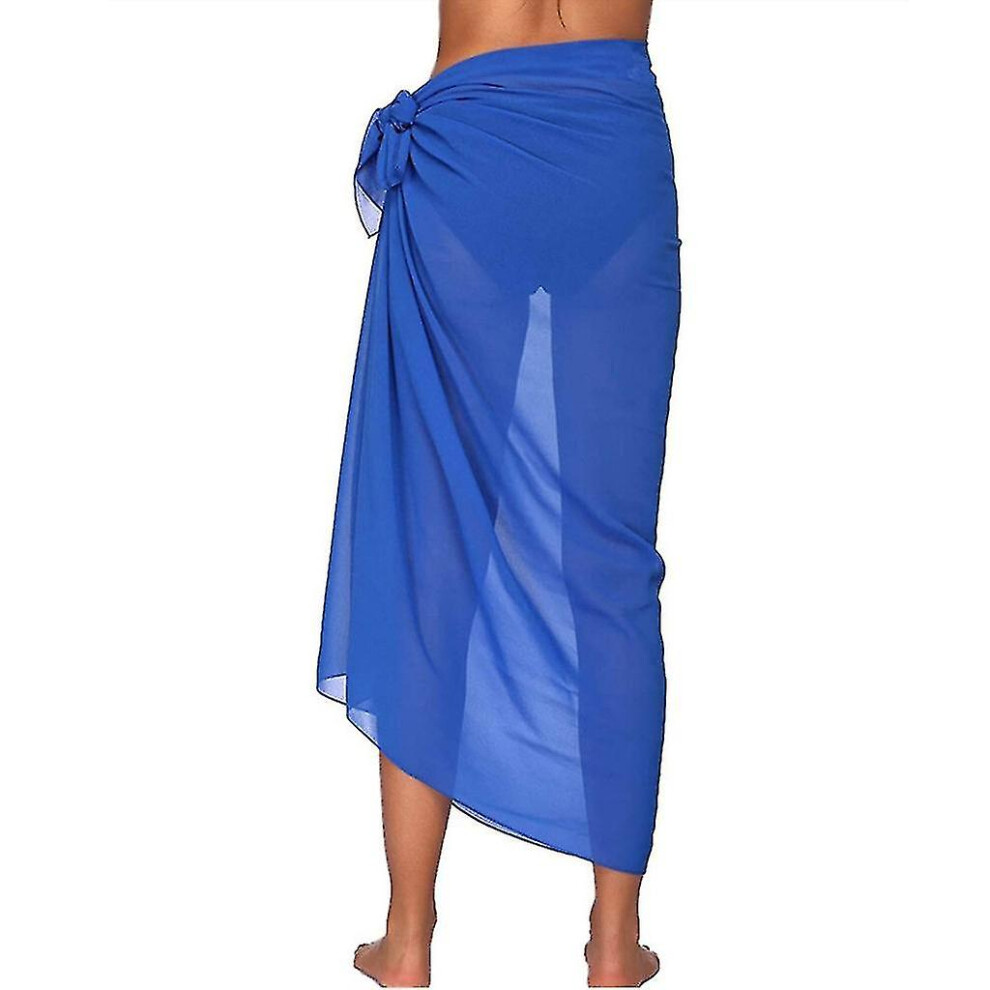 (Blue) Women Beach-Cover Up Soft Sarong Swimsuit Cover-Up Pareo-Coverups Swimwear Blue
