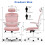 (Pink C) Ergonomic Office Chair With Adjustable Headrest 4