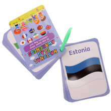 National Flag Flash Cards 50pcs Educational Geography Card
