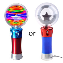 Flashing Round Ball Wand Sticks Light Up Spinning Stick Party Photo Props