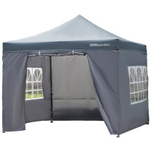 Commercial Grade Grey Pop Up Gazebo Waterproof Heavy Duty Tent 3x3m