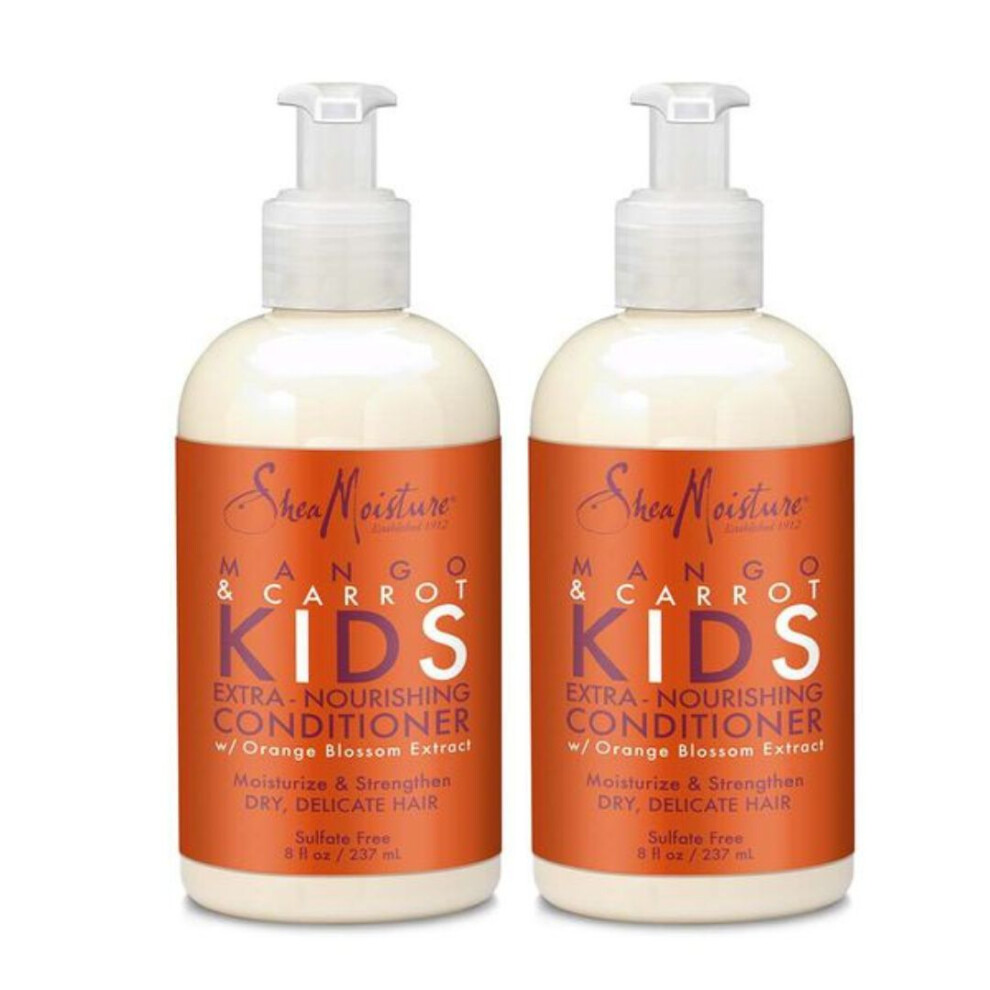 SheaMoisture Mango & Carrot Kids Extra-Nourishing Conditioner for Kids Hair,  Hydrating, Nourishing, Pack Of 2