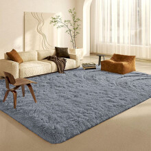 (Grey, 80cm x 150cm (2ft 6" x 5ft)) Thick Shaggy Rugs Living Room Indoor Outdoor Area Rugs Non Slip Runner Rugs