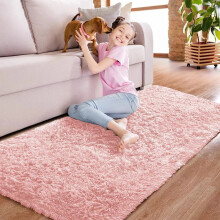 (Pink, 60cm x 220cm (2ft x 7ft 3")_Runner) Thick Shaggy Rugs Living Room Indoor Outdoor Area Rugs Non Slip Runner Rugs