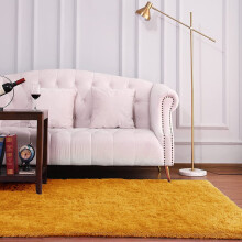 (Ochre Yellow, 80cm x 150cm (2ft 6" x 5ft)) Thick Shaggy Rugs Living Room Indoor Outdoor Area Rugs Non Slip Runner Rugs