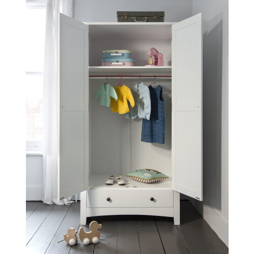 Noa and Nani Birte Wardrobe with Storage in Classic White 2