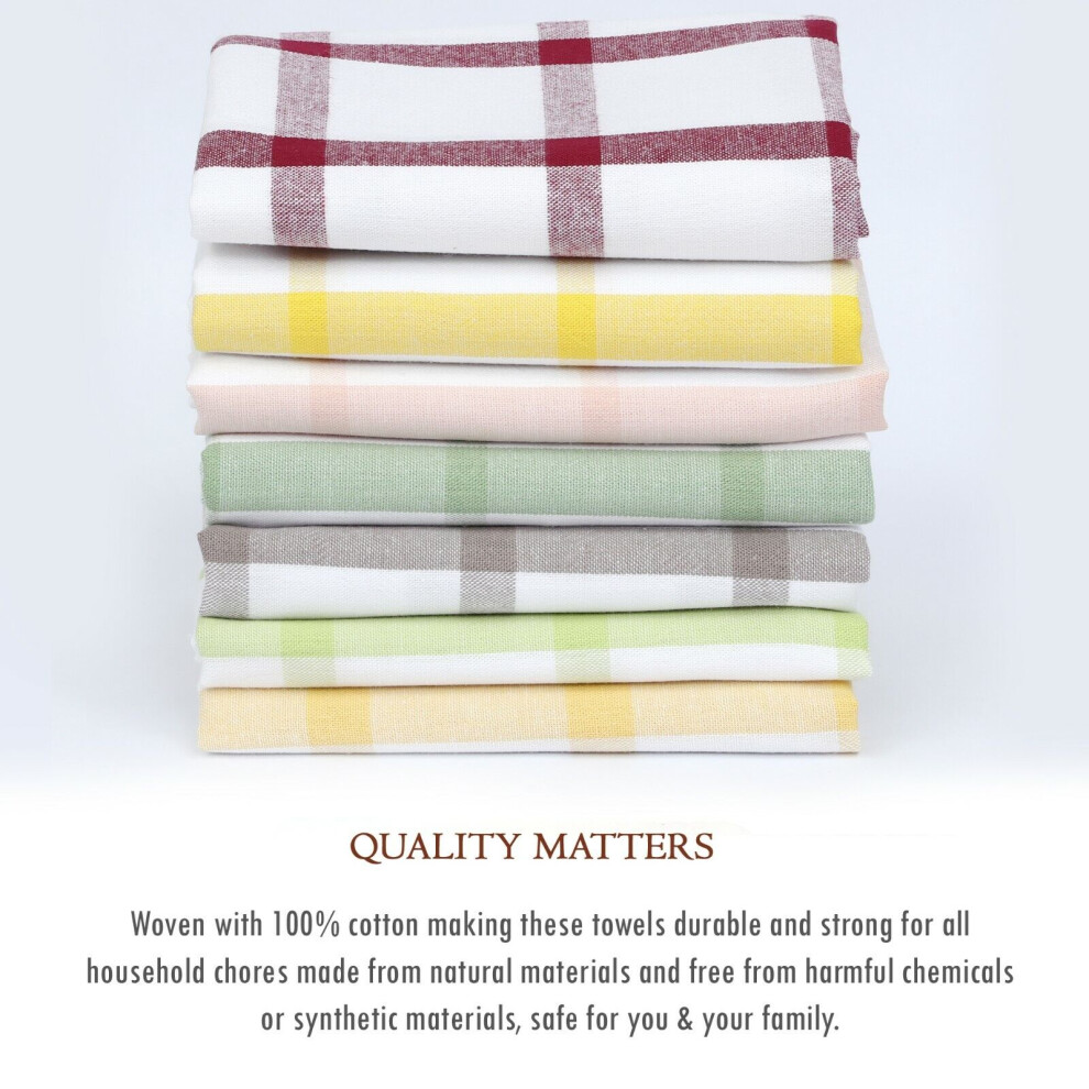 (Pack of 12) Houston Pack of 3 Tea Towels Cotton Kitchen Dish Cloth Drying Absorbent Towel Cleaning Set