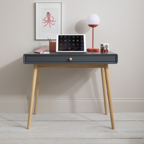 Noa and Nani Frank Desk in Dark Grey and Natural Pine 1