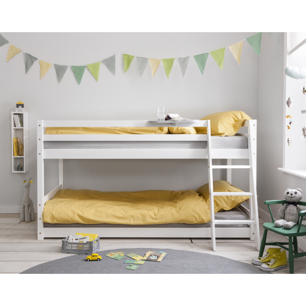 Hilda Cabin Bed with Bunk Underbed and Play Area in Classic White