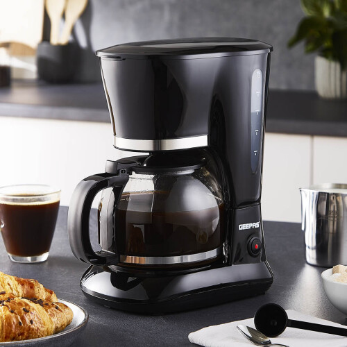 GEEPAS Geepas 1.5L Filter Coffee Machine 800W Coffee Maker for Instant Coffee 1