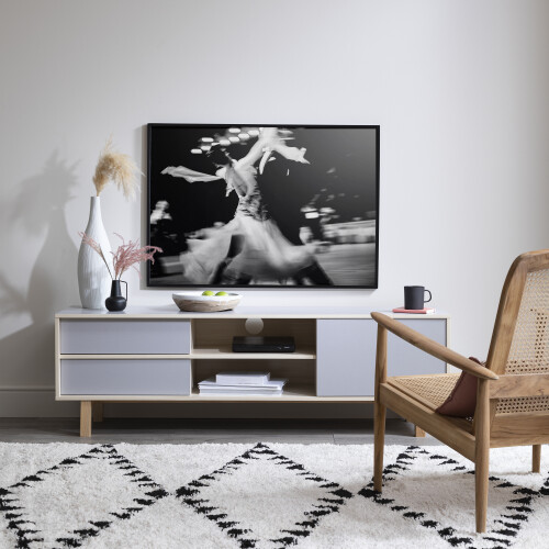 Noa and Nani Järstorp TV Unit in Grey & Oak Finish