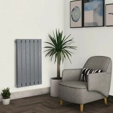 (Grey, 600x1020 mm Single) MCC Radiator Horizontal Vertical Designer Flat Panel Central Heating Radiator Heater