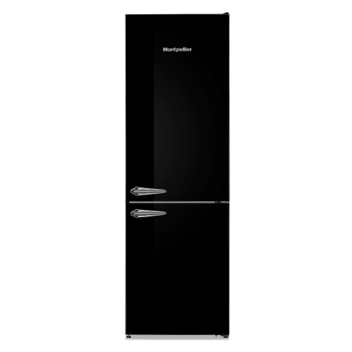 MONTPELLIER 295litre RETRO Fridge Freezer Frost Free Class E Black