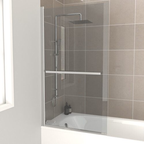 NES Home Nes Home Bathroom Square Knobs Towel Bar For Bath Screen 2