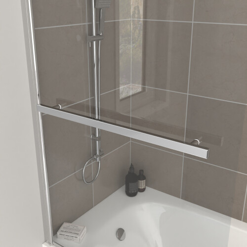 NES Home Nes Home Bathroom Square Knobs Towel Bar For Bath Screen