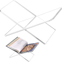 Clear Acrylic Book Holder,open Large Book Reading Stand For Cookbook, Magazine, Textbook, Easel In Tabletop And Kitchen