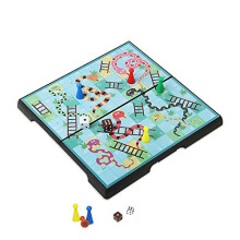 KOKOSUN Snakes and Ladders Board Game Mini Set -7.9?, Magnetic Folding Board, Family Fun Game Toys for Kids and Adults