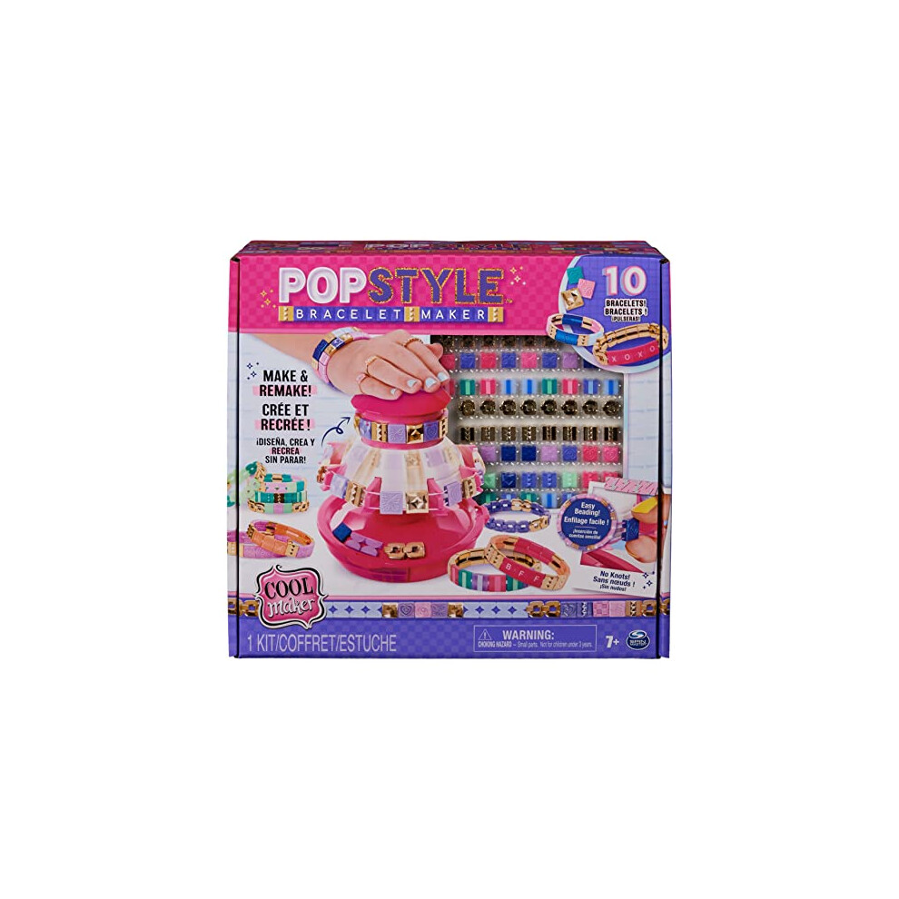 Cool MAKER PopStyle Bracelet Maker, 170 Stylish Beads, 10 Bracelets, Storage, Friendship Bracelet-Making Kit, DIY Arts and Crafts Kids? Toys for Girls