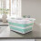 Addis Addis 517934 Foldable Rectangular Laundry Basket, White & Aqua Haze, 45 litre 2