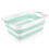 Addis Addis 517934 Foldable Rectangular Laundry Basket, White & Aqua Haze, 45 litre 1