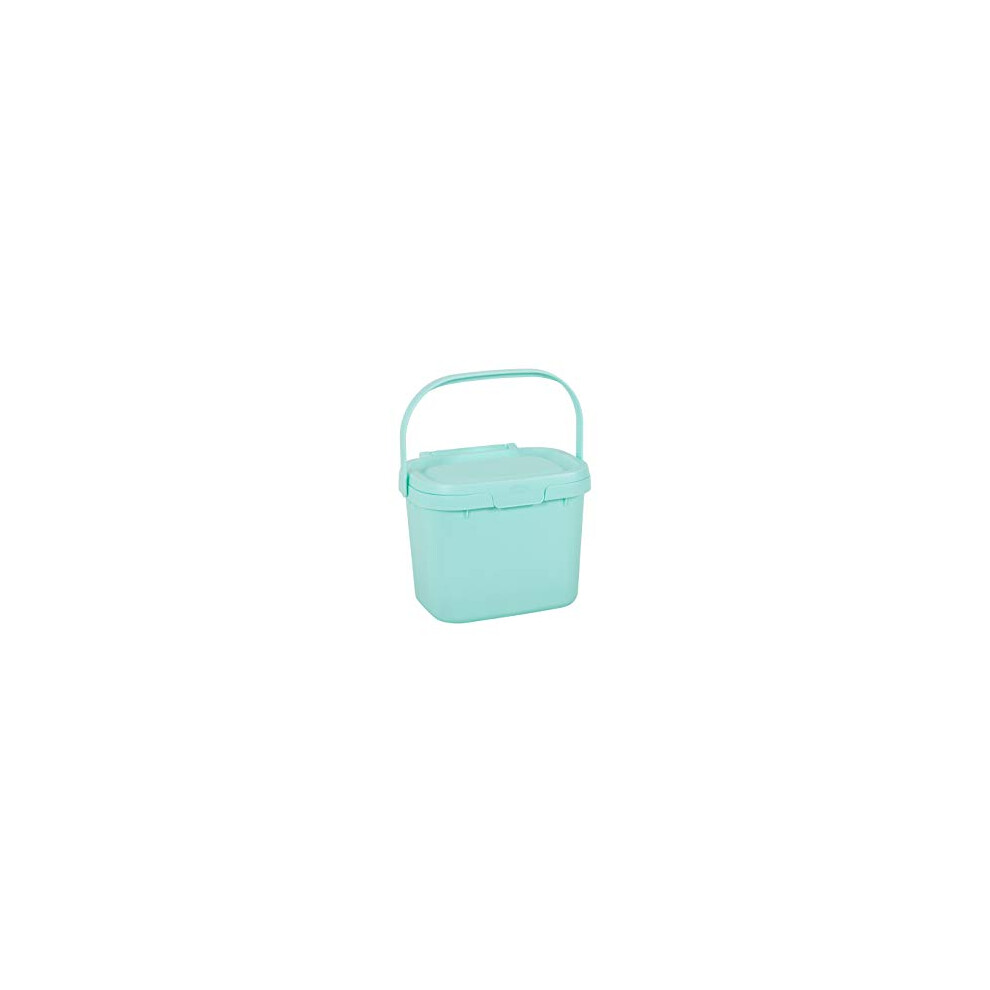 Addis 518418 Everyday Kitchen Food Waste Compost Caddy Bin, 4.5 Litre, Blue Haze