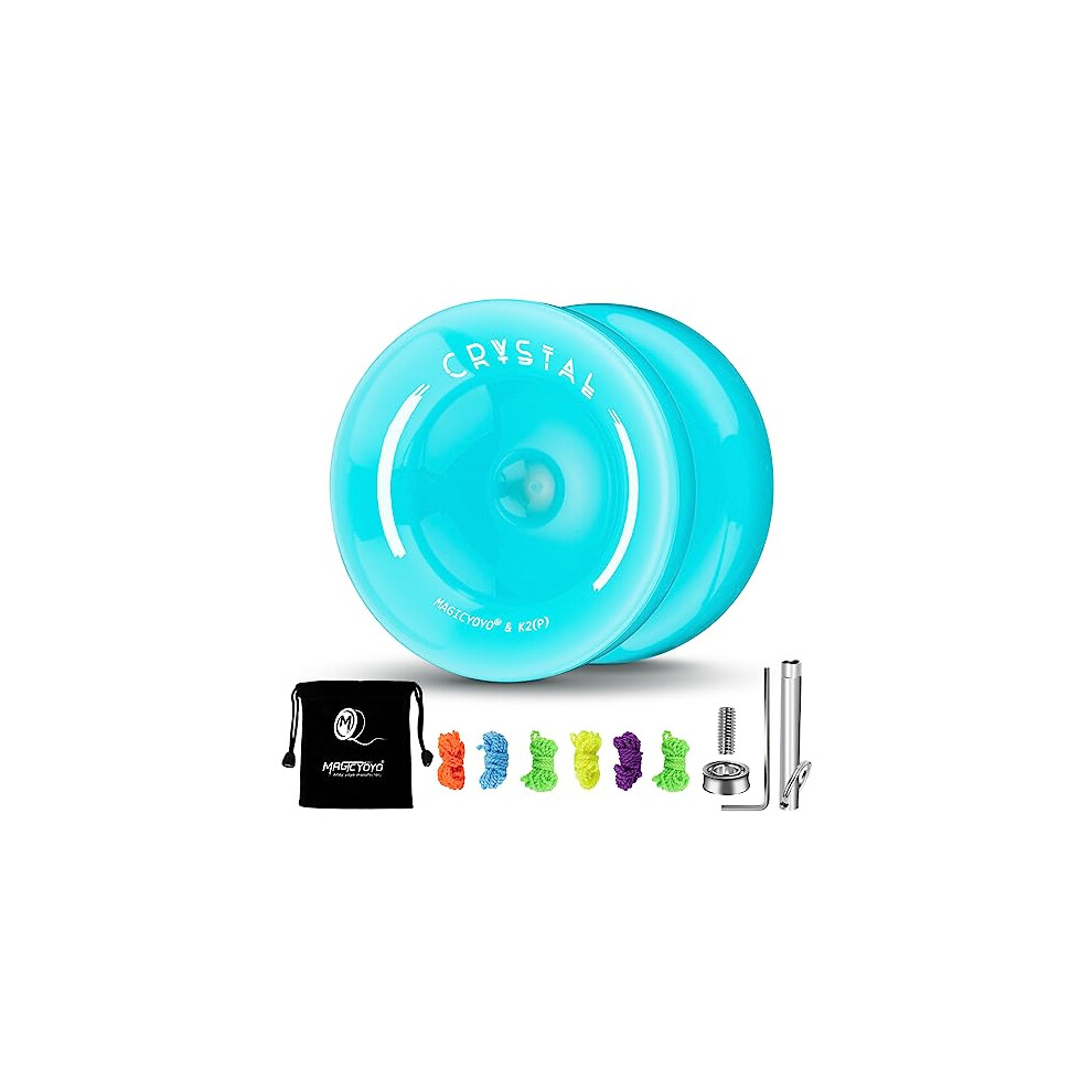 YOSTAR K2 Crystal Yoyo for Kids, Responsive Yoyo for Beginners, Dual Purpose Yoyo for Adults, Professional Yoyo with Unresponsive Yoyo Bearing Kit + 6