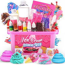 Veopoko Slime Kits for Girls, 6 7 8 9 10 11 12 Year Old Girl Gifts Craft Kits for Kids Toys for 6-12 Year Old Boys Girls Ice Cream Slime Making Kit
