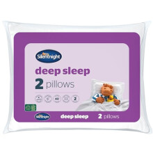 Silentnight Deep Sleep Pillows 2 Pack ? Medium Support Comfortable Hollowfibre Bed for Front, Back and Side Sleepers Machine Washable Hypoallergenic