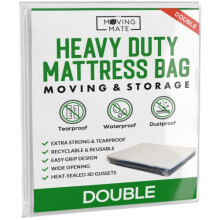 Double Size Mattress Cover for Moving and Storage - Mattress Bag for Moving and Storage - 500g Mattress Storage Bags - Heavy Duty, Reusable, Tearproof