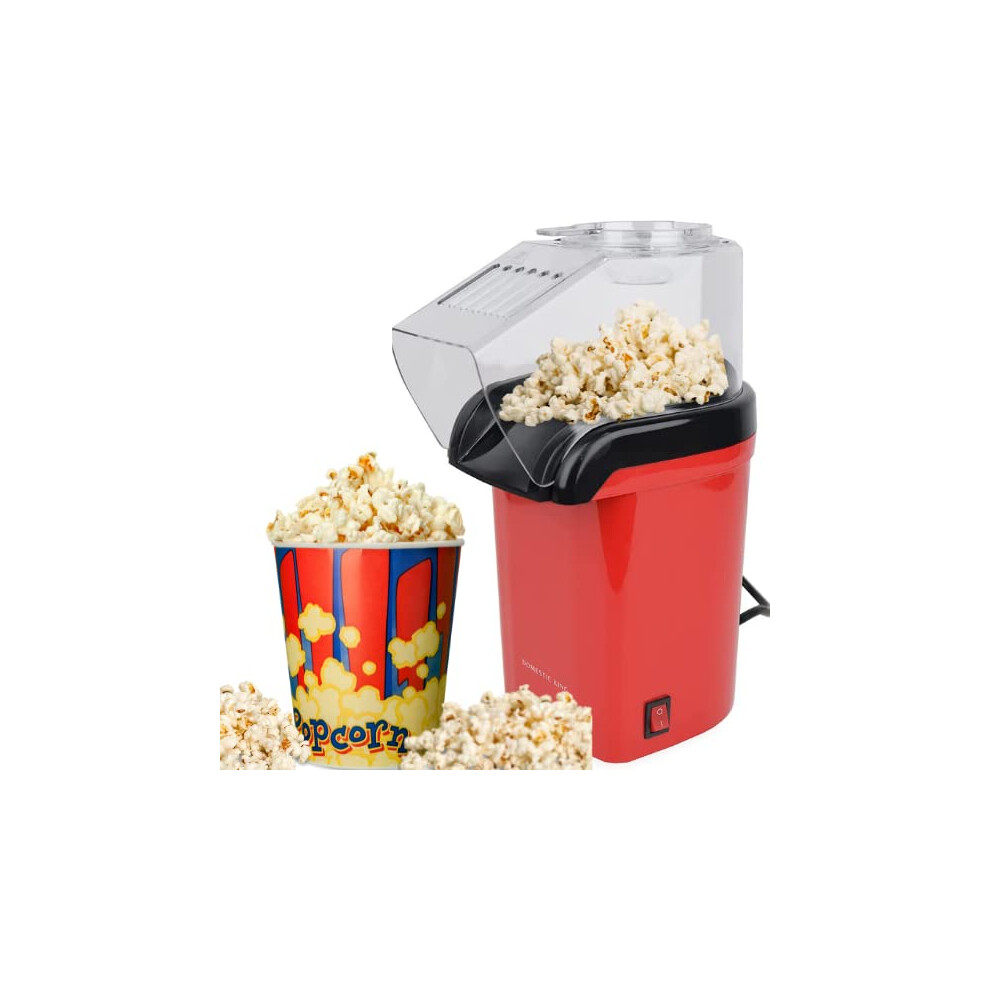 Domestic King Popcorn Maker Home Made Popcorn Machine 1200W with Measuring Cup Healthy Snack No Oil Electric Popcorn Makers